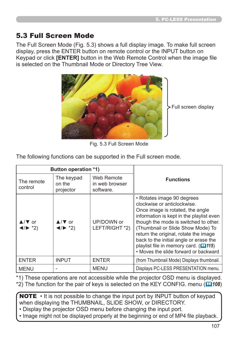 5 .3 full screen mode | Hitachi CP-X308 User Manual | Page 107 / 119