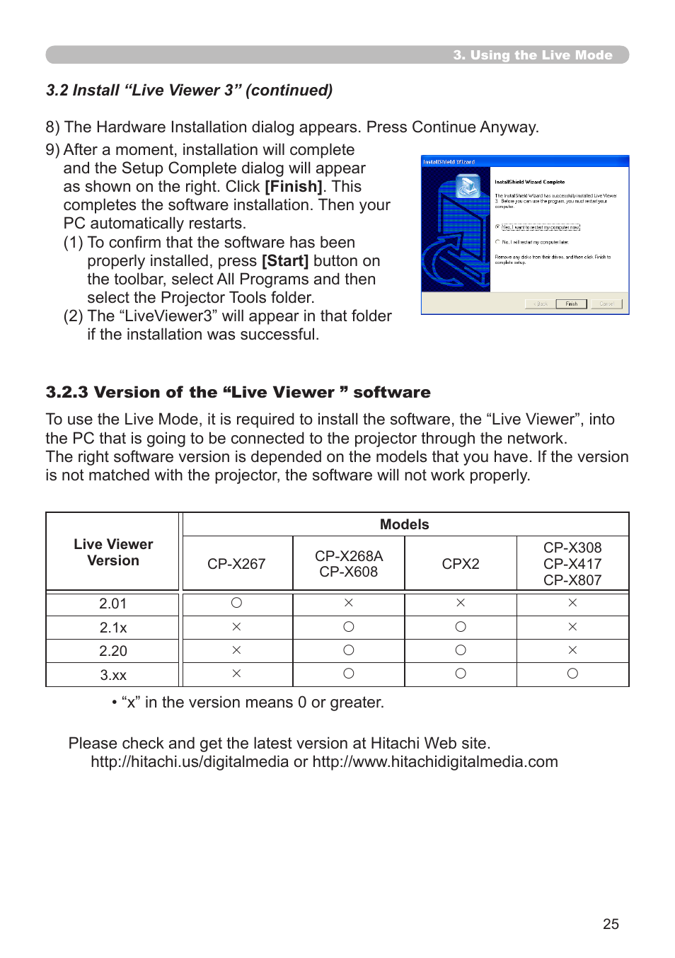 Hitachi CP-X308 User Manual | Page 25 / 119