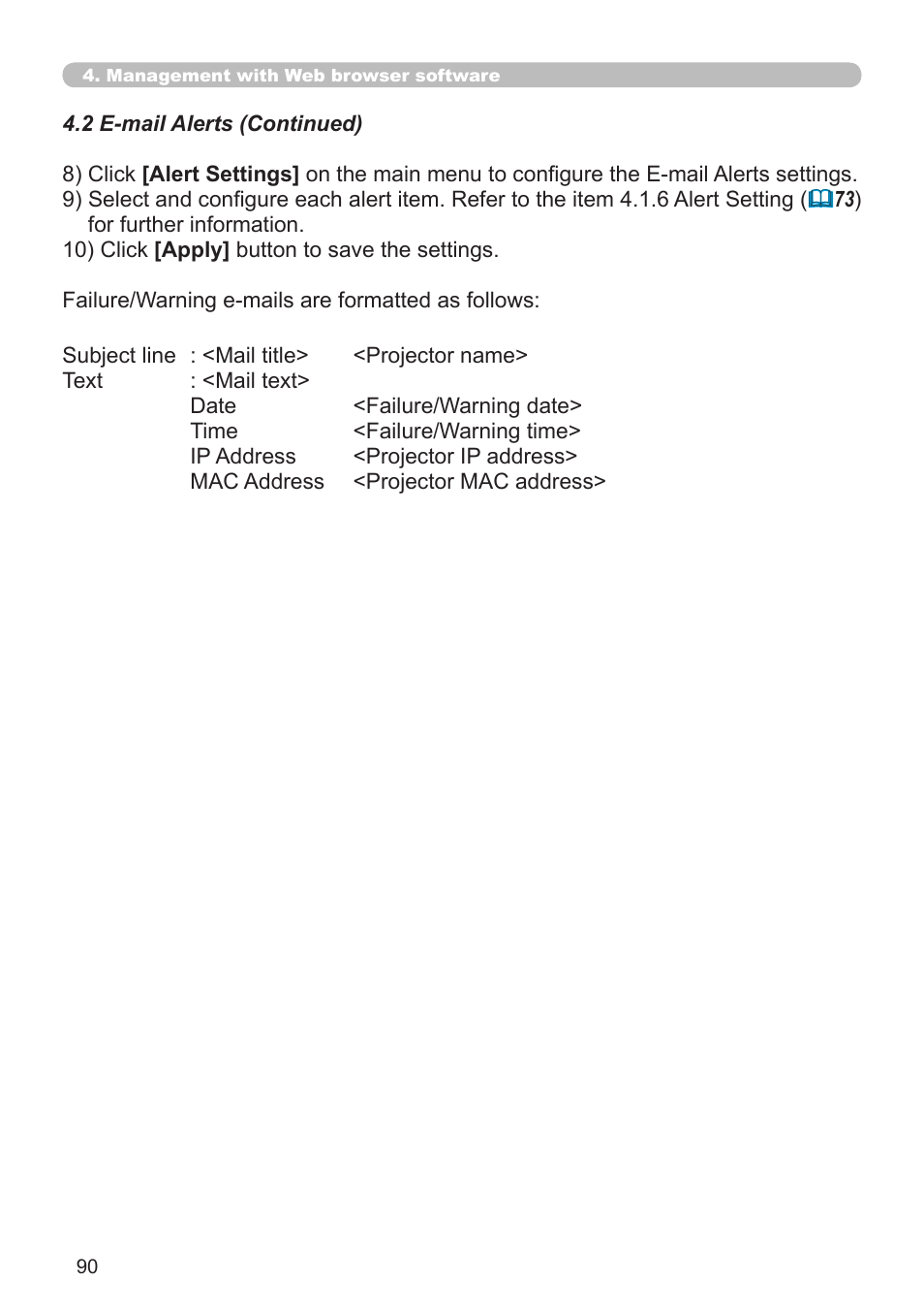 Hitachi CP-X308 User Manual | Page 90 / 119