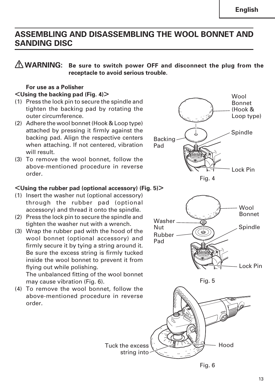 Hitachi SP18VA User Manual | Page 13 / 48