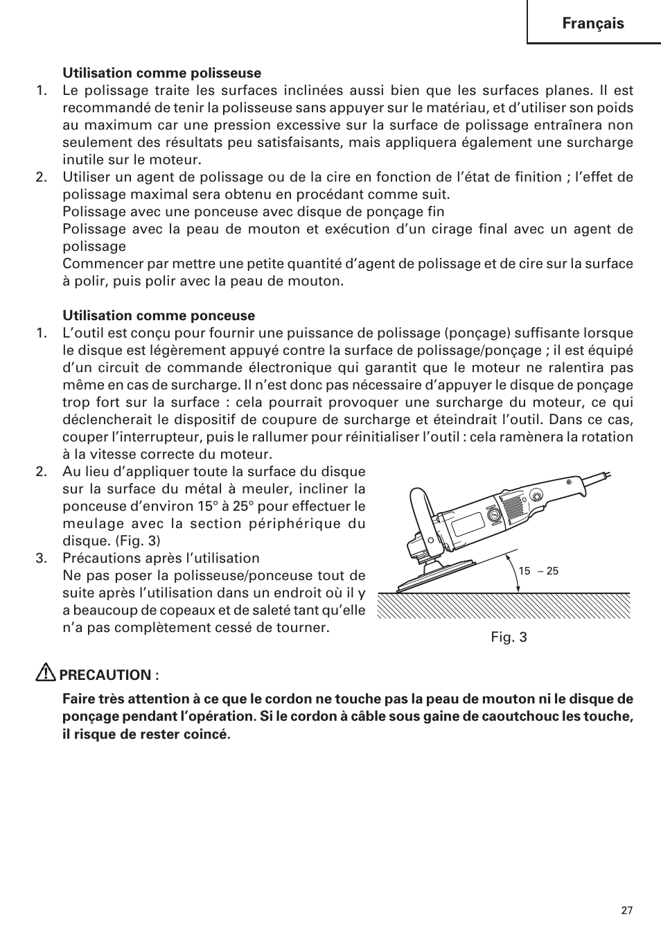 Hitachi SP18VA User Manual | Page 27 / 48