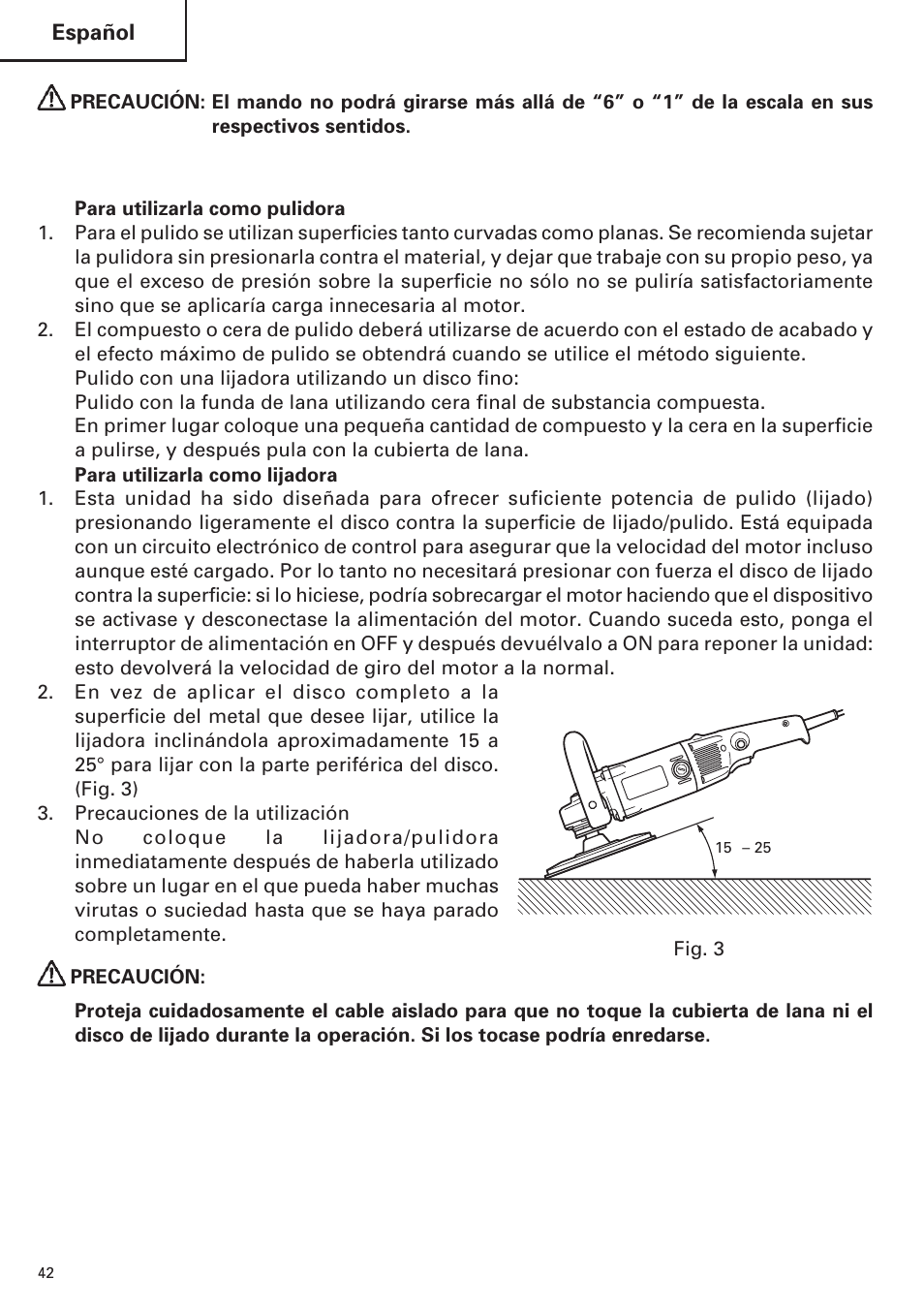Hitachi SP18VA User Manual | Page 42 / 48