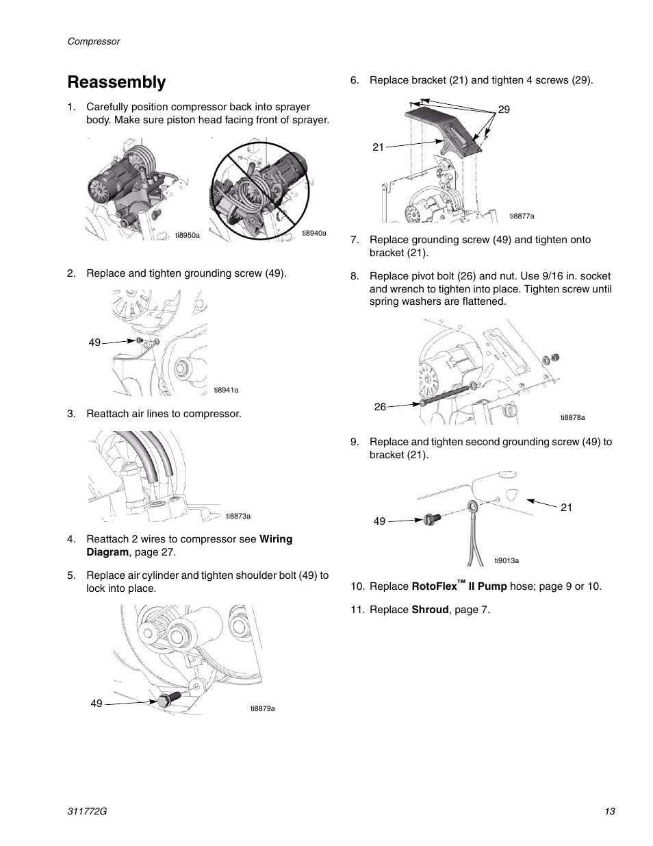 Reassembly | Hitachi RTX 900 User Manual | Page 13 / 34