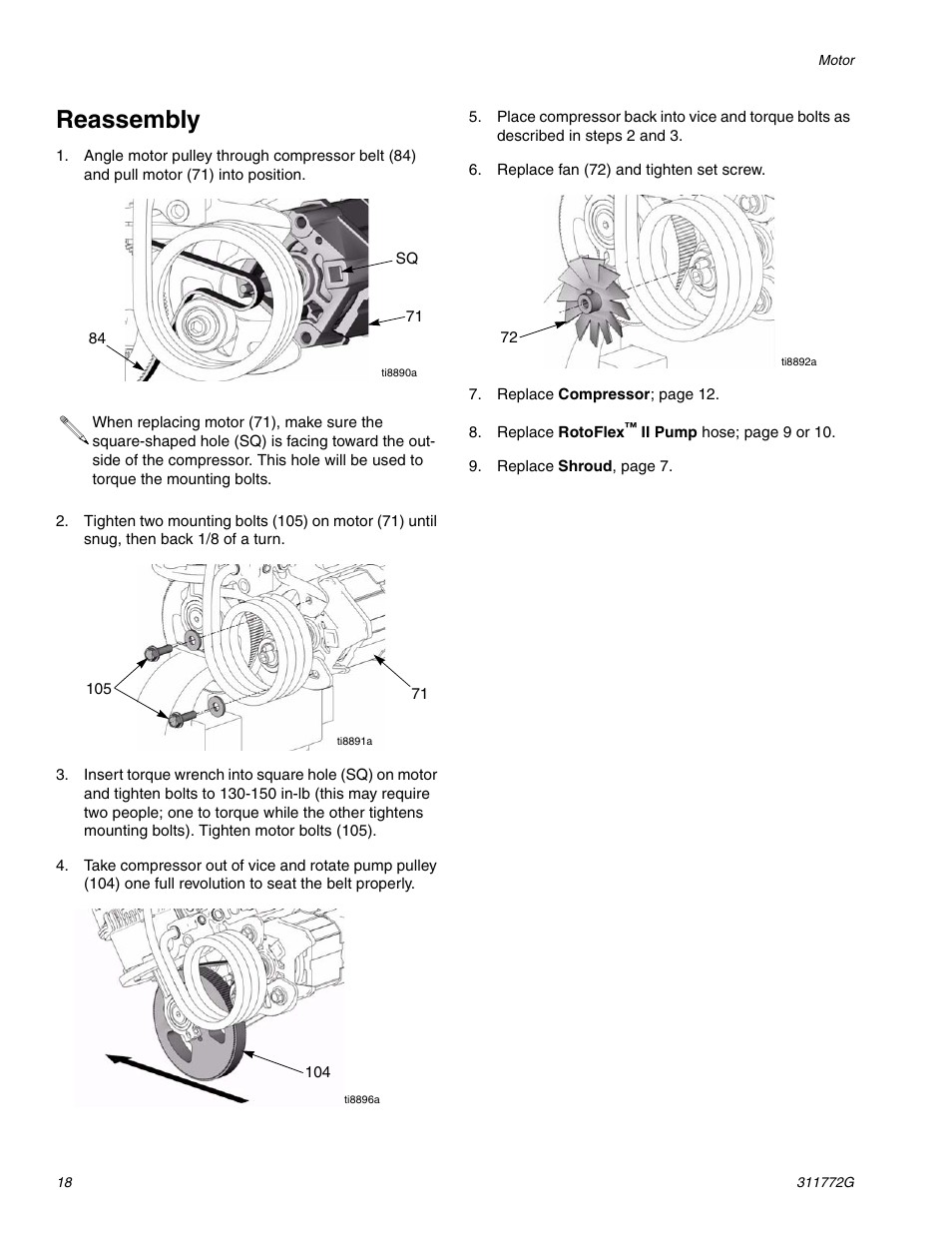 Reassembly | Hitachi RTX 900 User Manual | Page 18 / 34