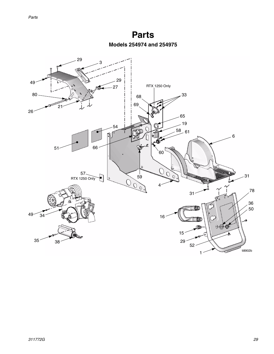 Parts | Hitachi RTX 900 User Manual | Page 29 / 34