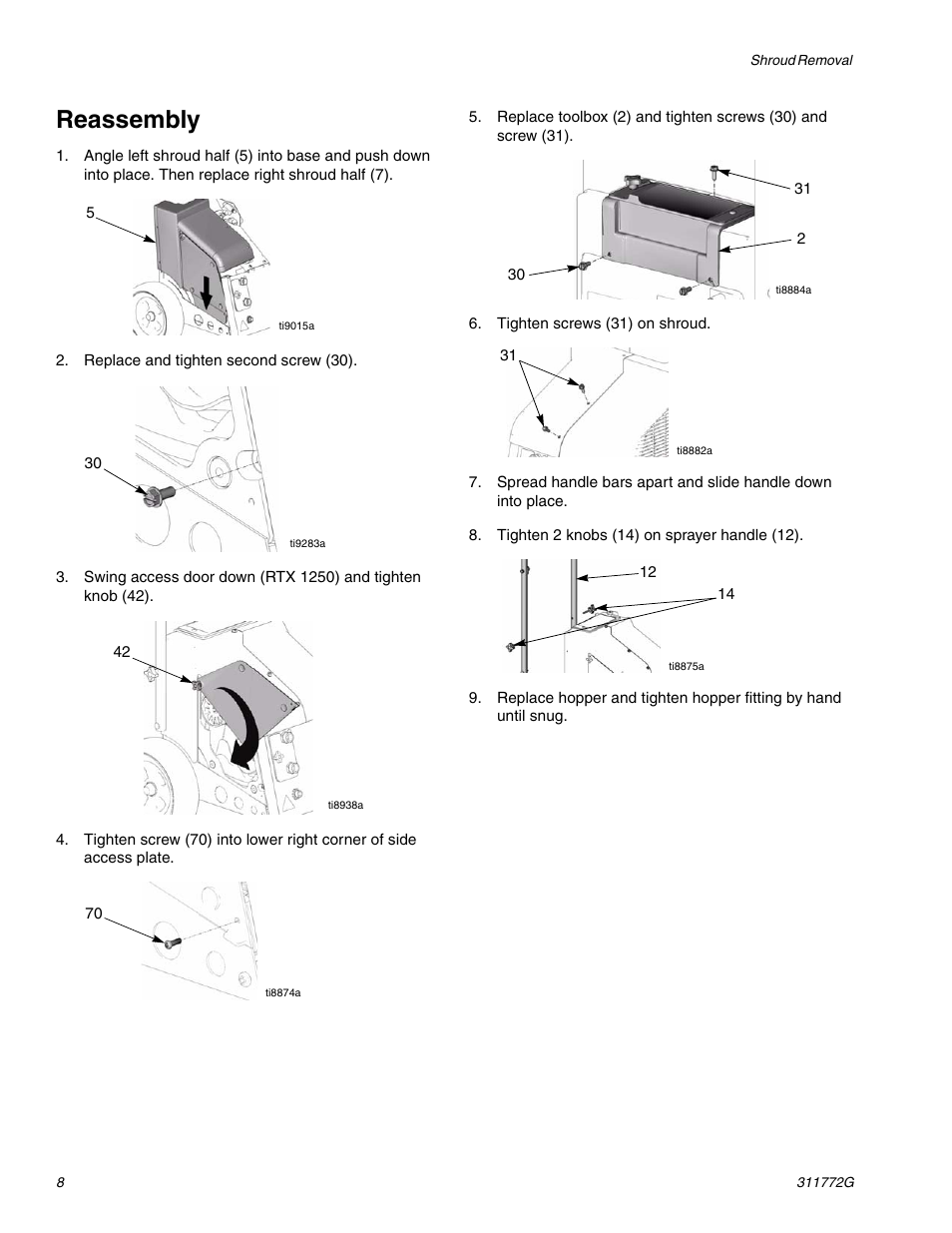 Reassembly | Hitachi RTX 900 User Manual | Page 8 / 34