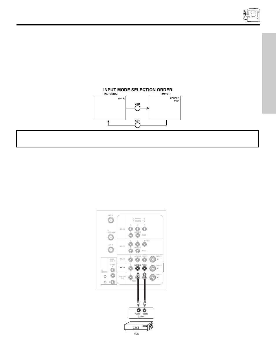 Connecting external video devices, First time use | Hitachi 50VX500 User Manual | Page 15 / 84