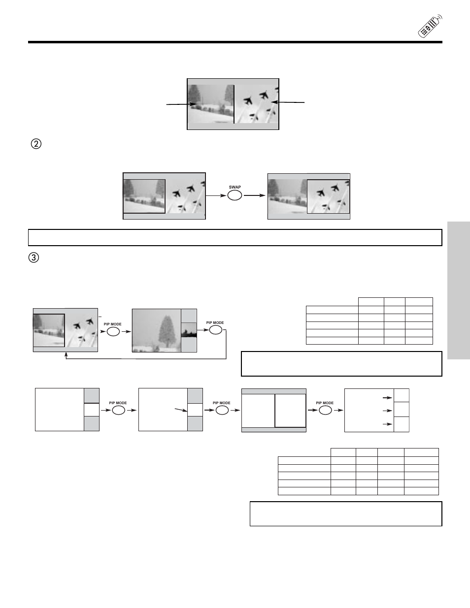 Picture-in-picture (pip), The remote control | Hitachi 50VX500 User Manual | Page 35 / 84