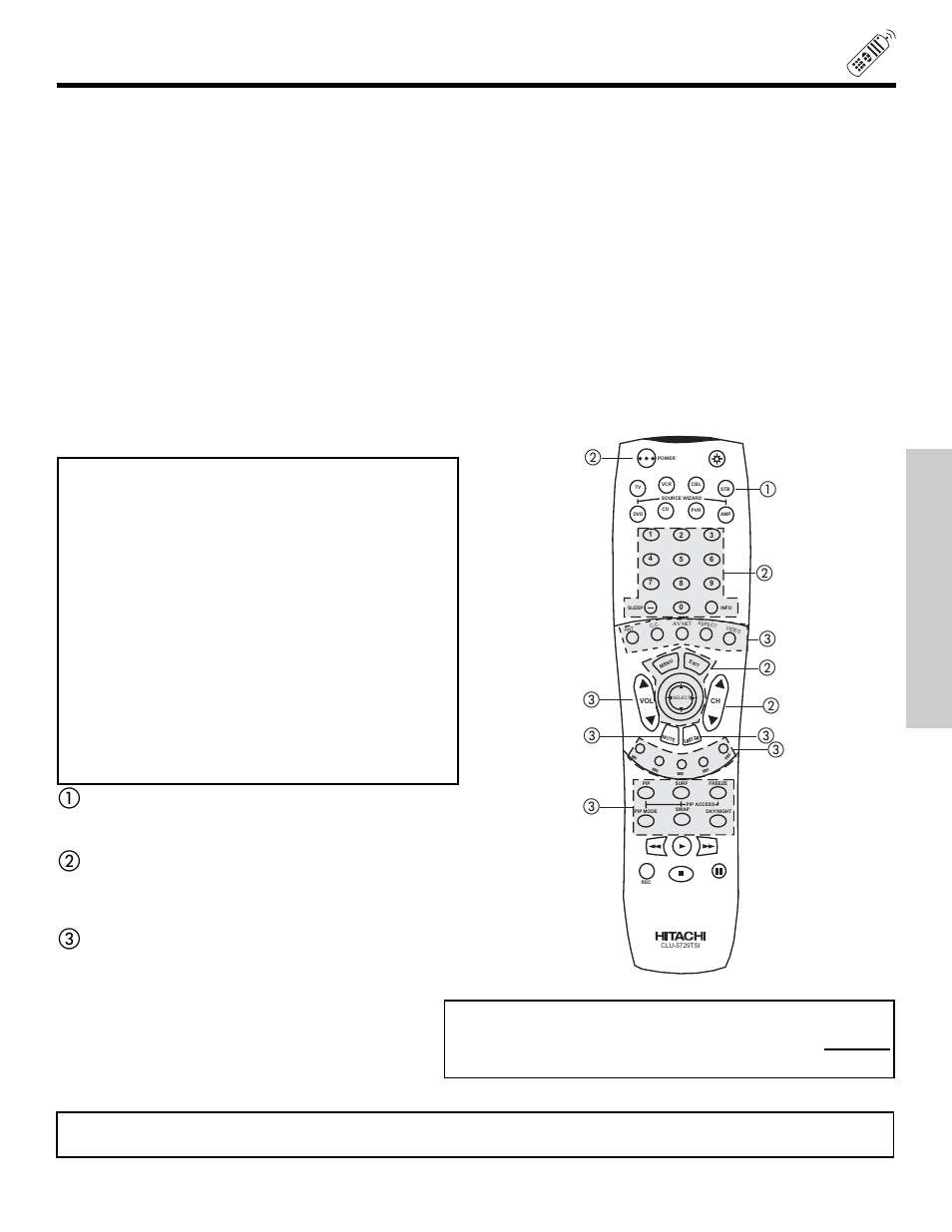 The remote control, My satellite receiver/stb code is | Hitachi 50VX500 User Manual | Page 39 / 84