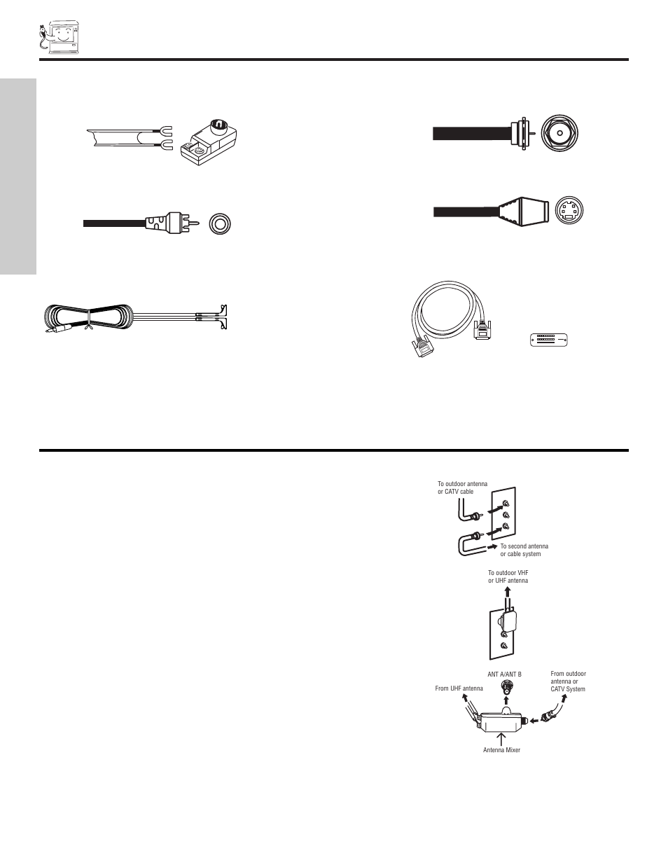 Hook-up cables and connectors, First time use | Hitachi 50VX500 User Manual | Page 6 / 84