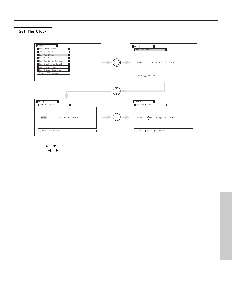 Setup, On-screen displa y | Hitachi 50VX500 User Manual | Page 65 / 84