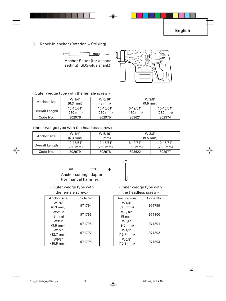 Hitachi DH 24DV User Manual | Page 27 / 88