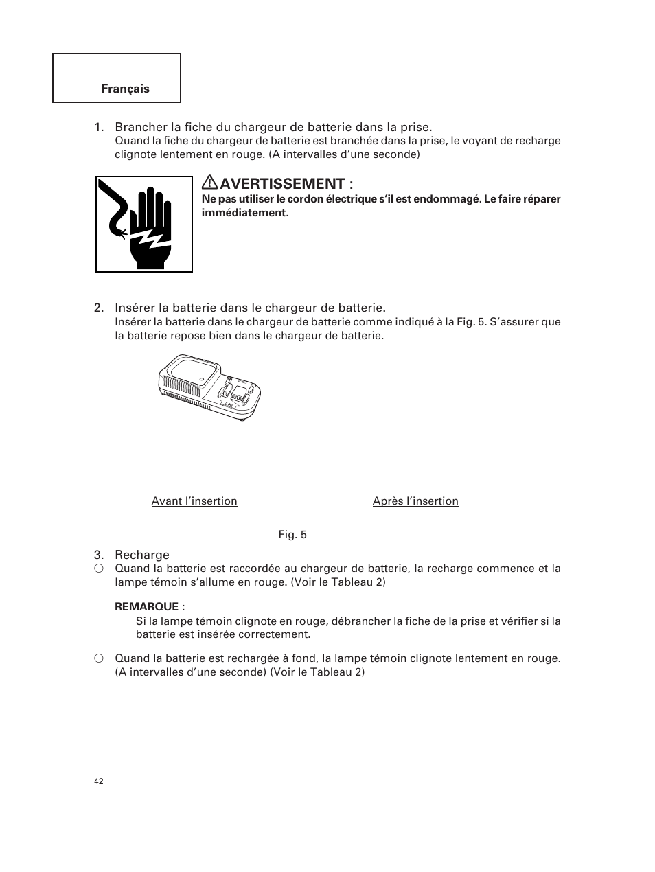 Avertissement | Hitachi DH 24DV User Manual | Page 42 / 88