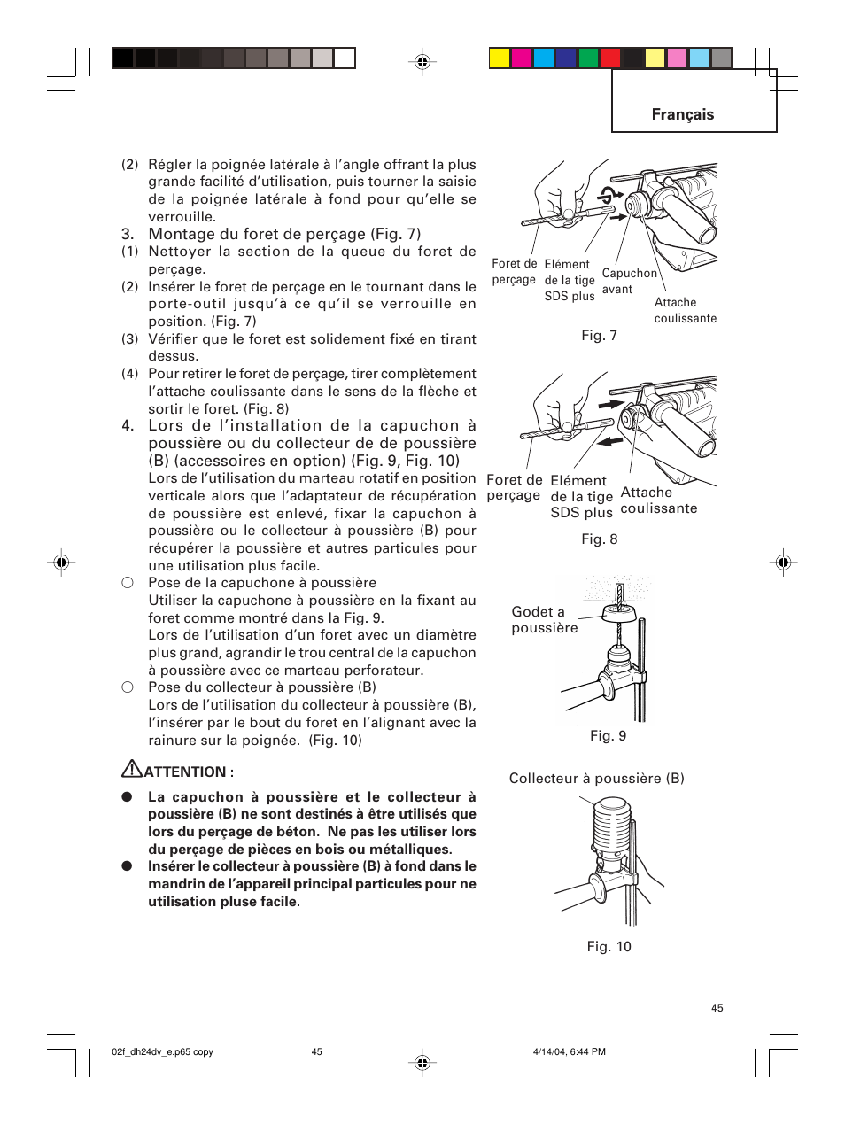 Hitachi DH 24DV User Manual | Page 45 / 88