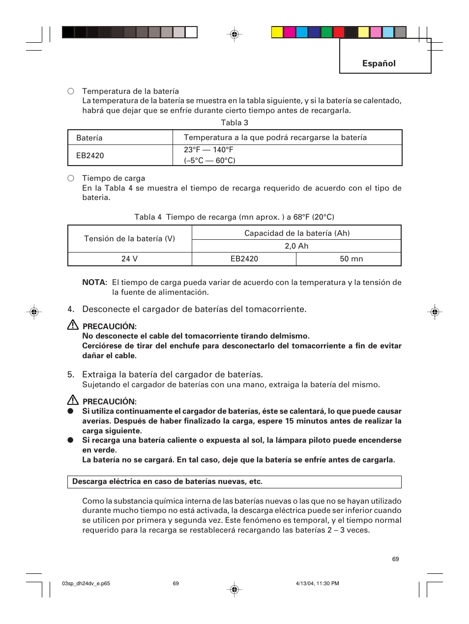 Hitachi DH 24DV User Manual | Page 69 / 88