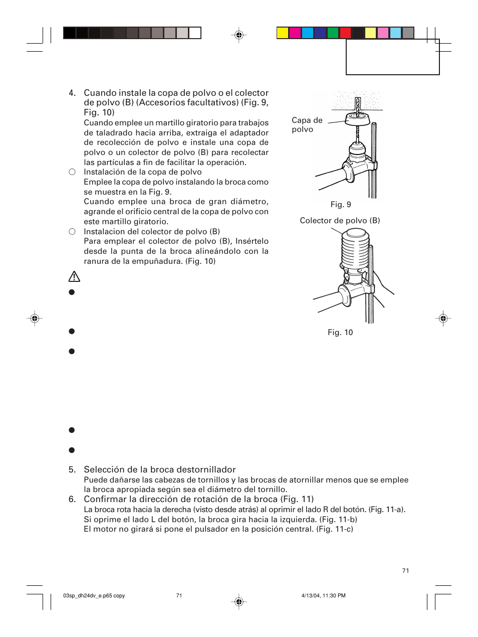 Hitachi DH 24DV User Manual | Page 71 / 88
