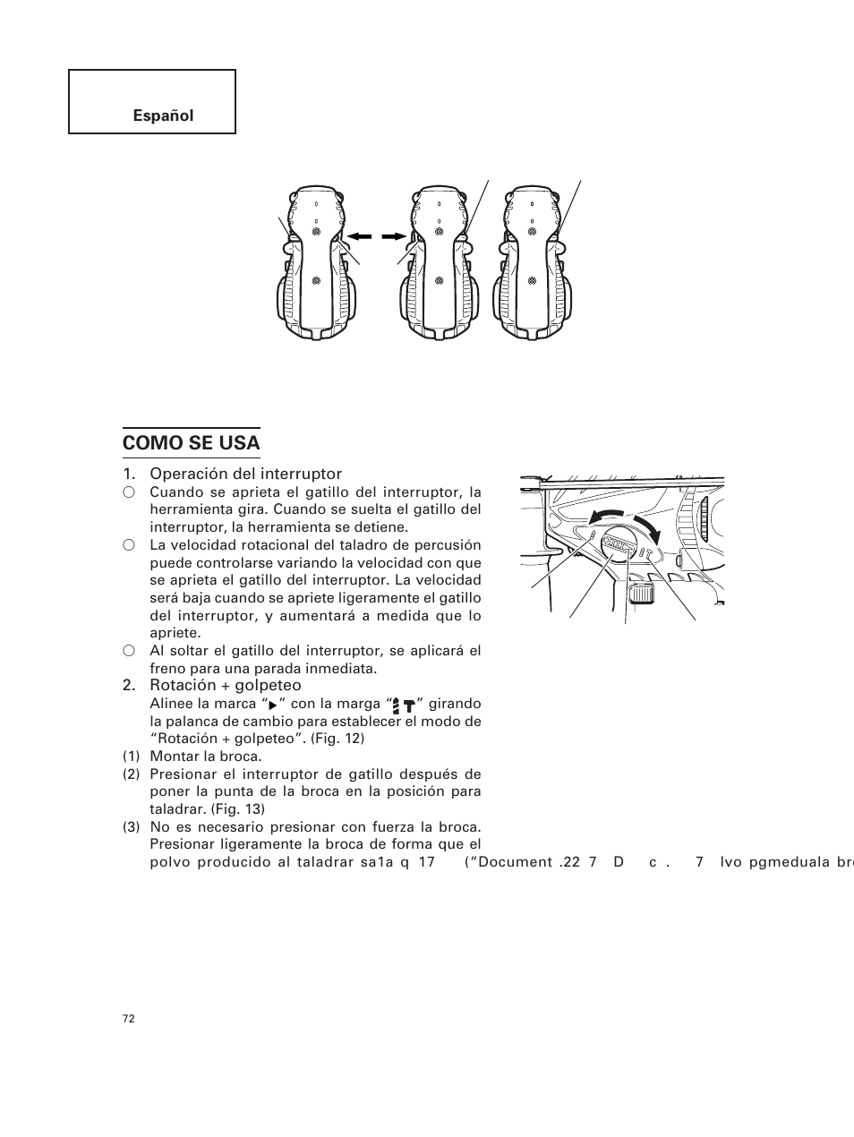 Como se usa | Hitachi DH 24DV User Manual | Page 72 / 88