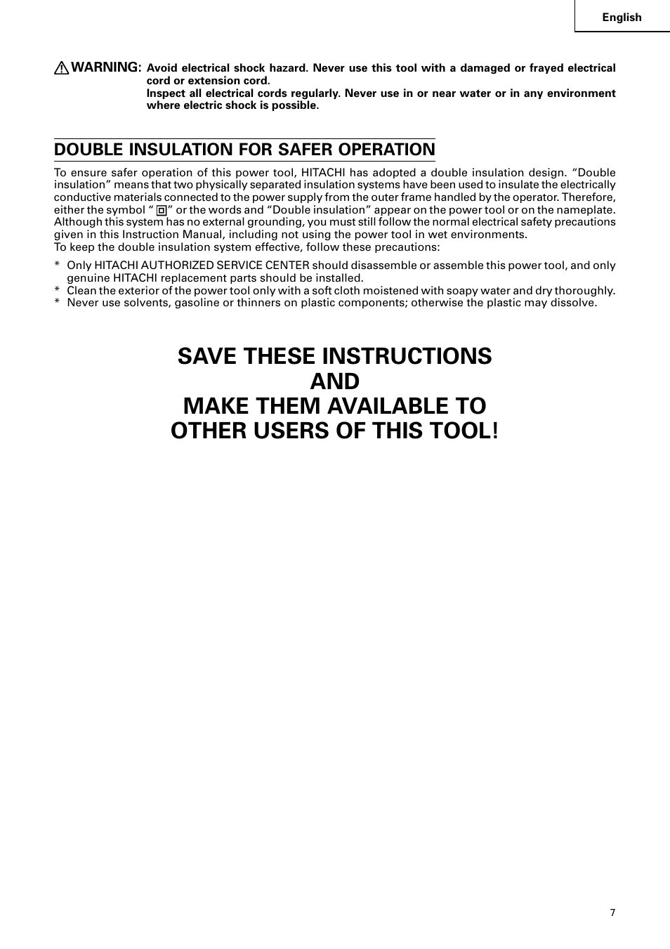 Hitachi C 15FB User Manual | Page 7 / 54