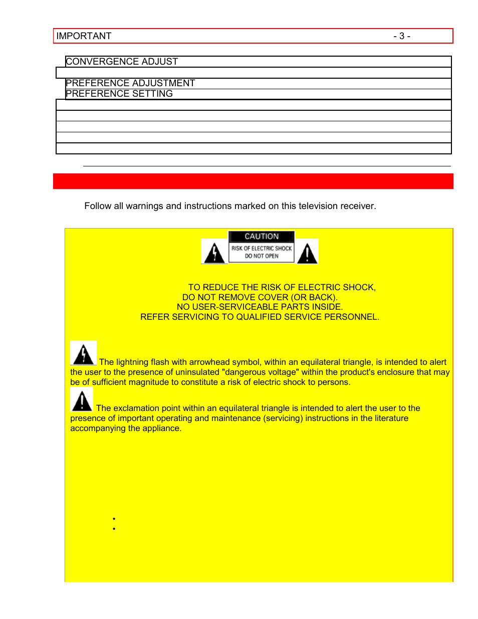 Important | Hitachi 55EX15K User Manual | Page 3 / 44