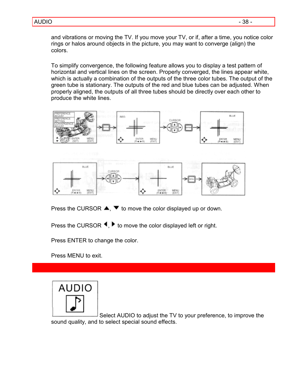 Audio | Hitachi 55EX15K User Manual | Page 38 / 44