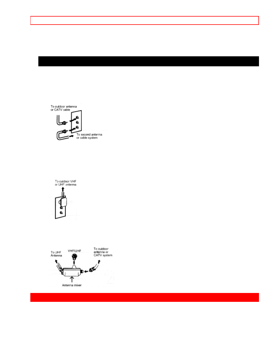 Antenna connections to rear jack panel, Front panel controls | Hitachi 50UX23K User Manual | Page 13 / 56