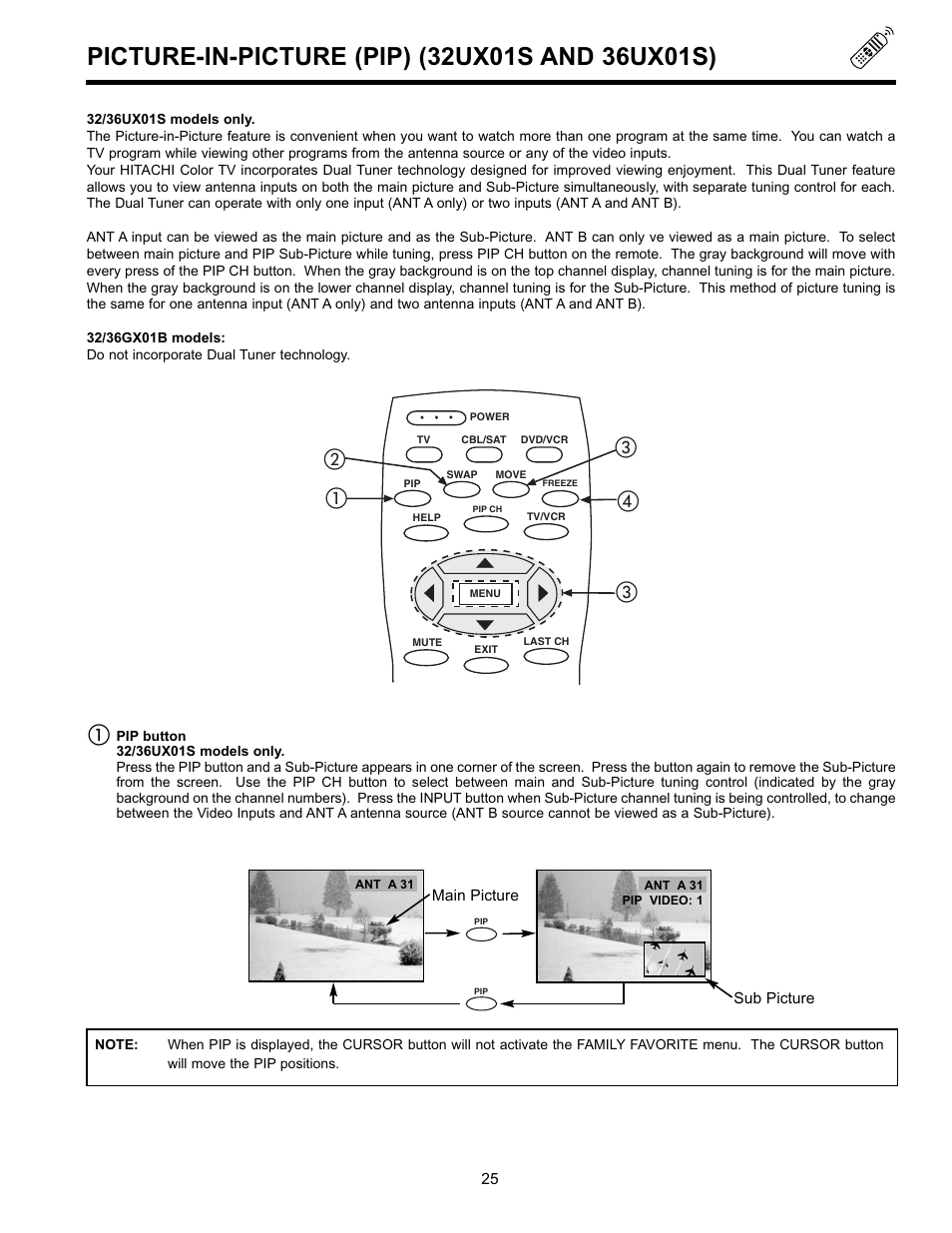 ቢባ ቤ ብ ቤ | Hitachi 36UX01S User Manual | Page 25 / 60