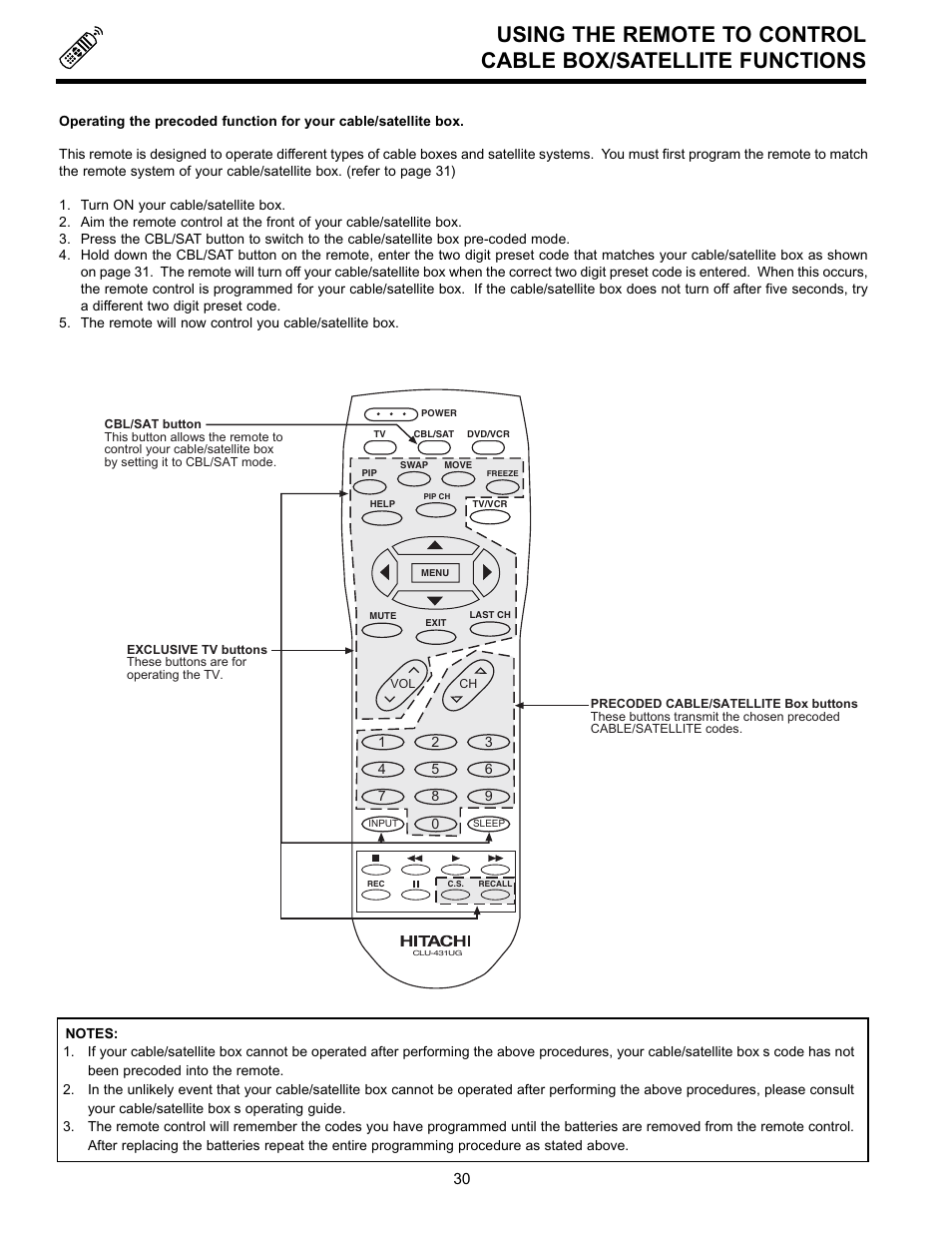 Hitachi 36UX01S User Manual | Page 30 / 60