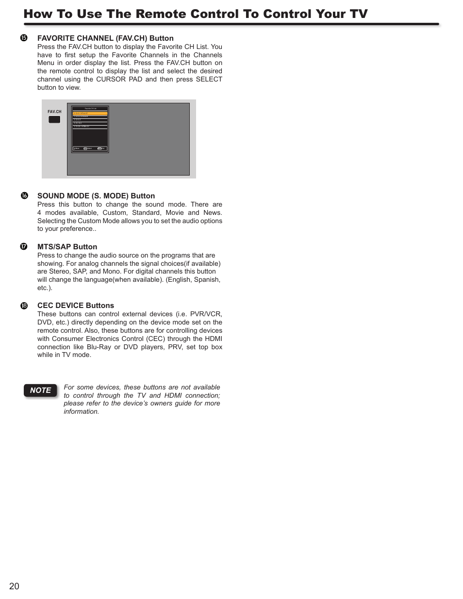 How to use the remote control to control your tv | Hitachi ALPHA SERIES L32A404 User Manual | Page 20 / 52
