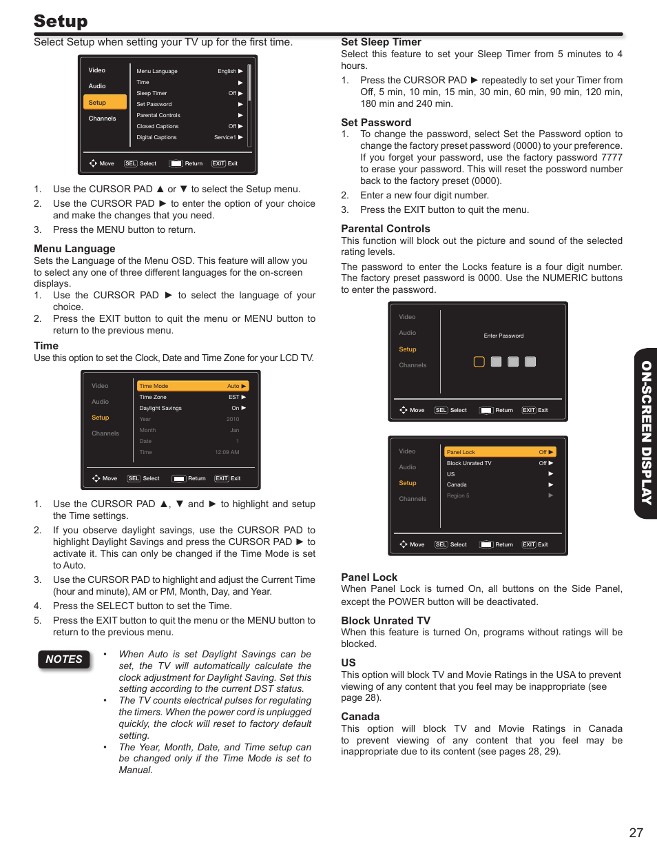 Setup | Hitachi ALPHA SERIES L32A404 User Manual | Page 27 / 52