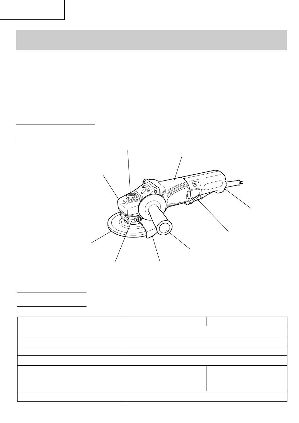 Description fonctionnelle, Nom des parties, Specifications | Hitachi G13SE2 User Manual | Page 24 / 52