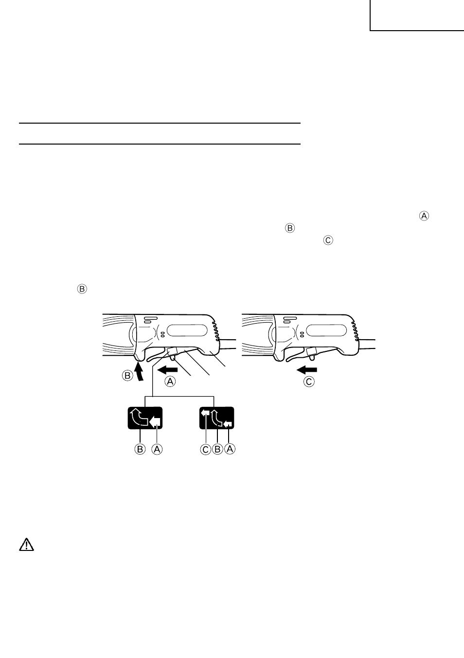 Operación de la amoladora angular, Advertencia | Hitachi G13SE2 User Manual | Page 43 / 52
