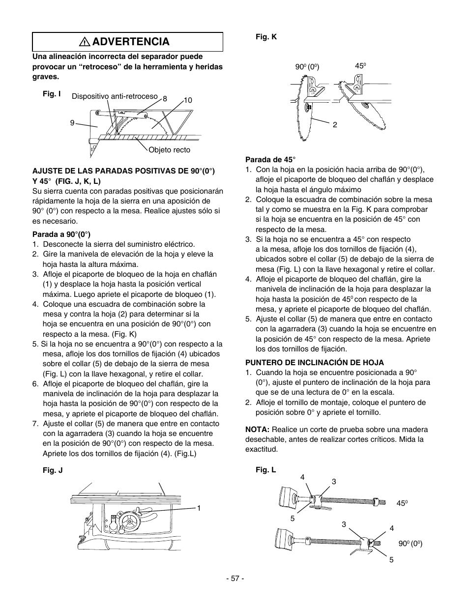 Advertencia | Hitachi C 10RA3 User Manual | Page 57 / 72