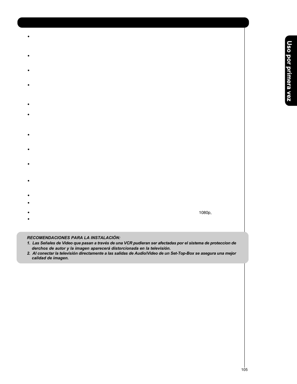Consejos sobre las conexiones del panel posterior | Hitachi P50V701 User Manual | Page 105 / 186