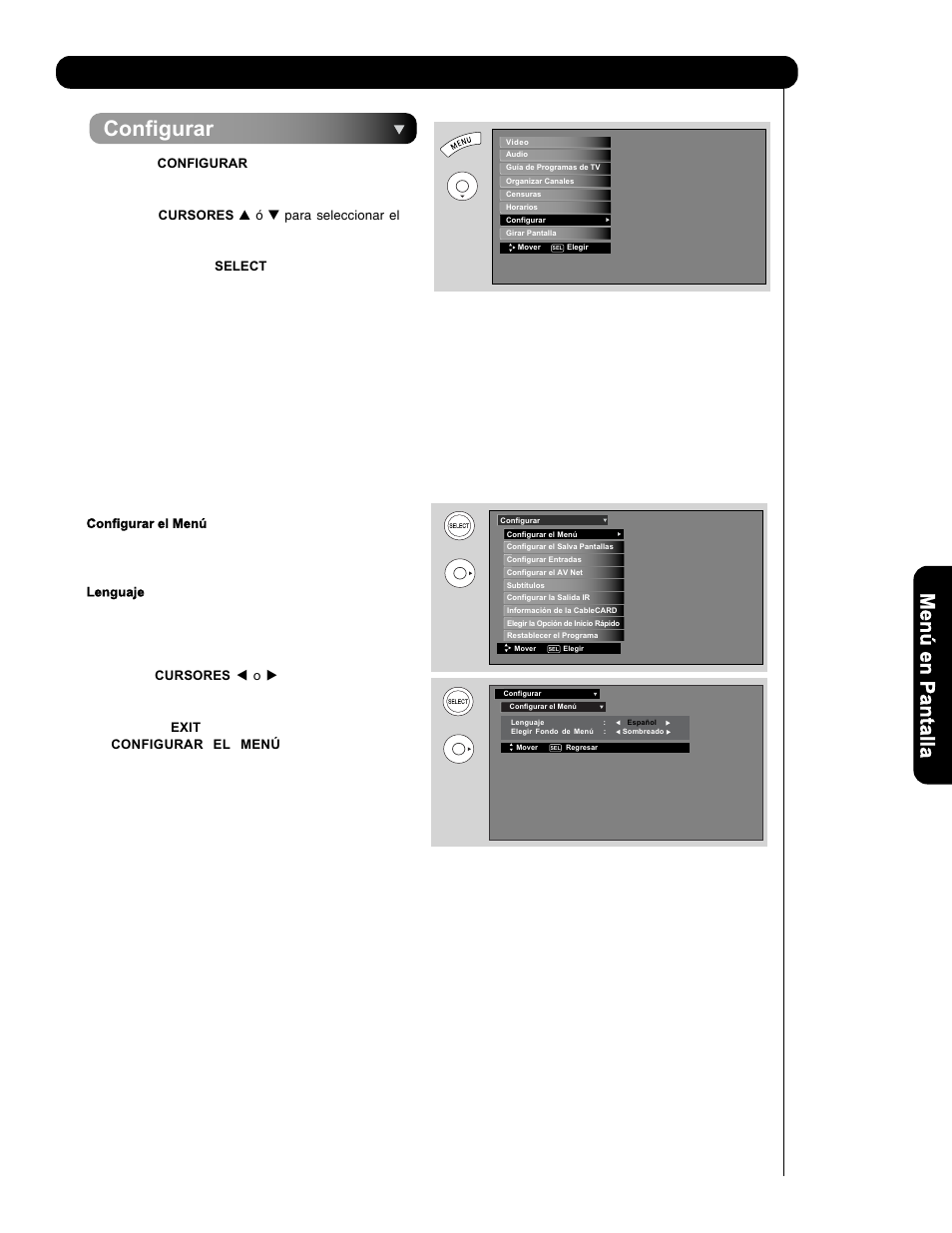 Configurar | Hitachi P50V701 User Manual | Page 151 / 186