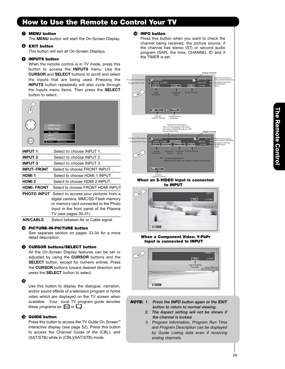 How to use the remote to control your tv | Hitachi P50V701 User Manual | Page 29 / 186