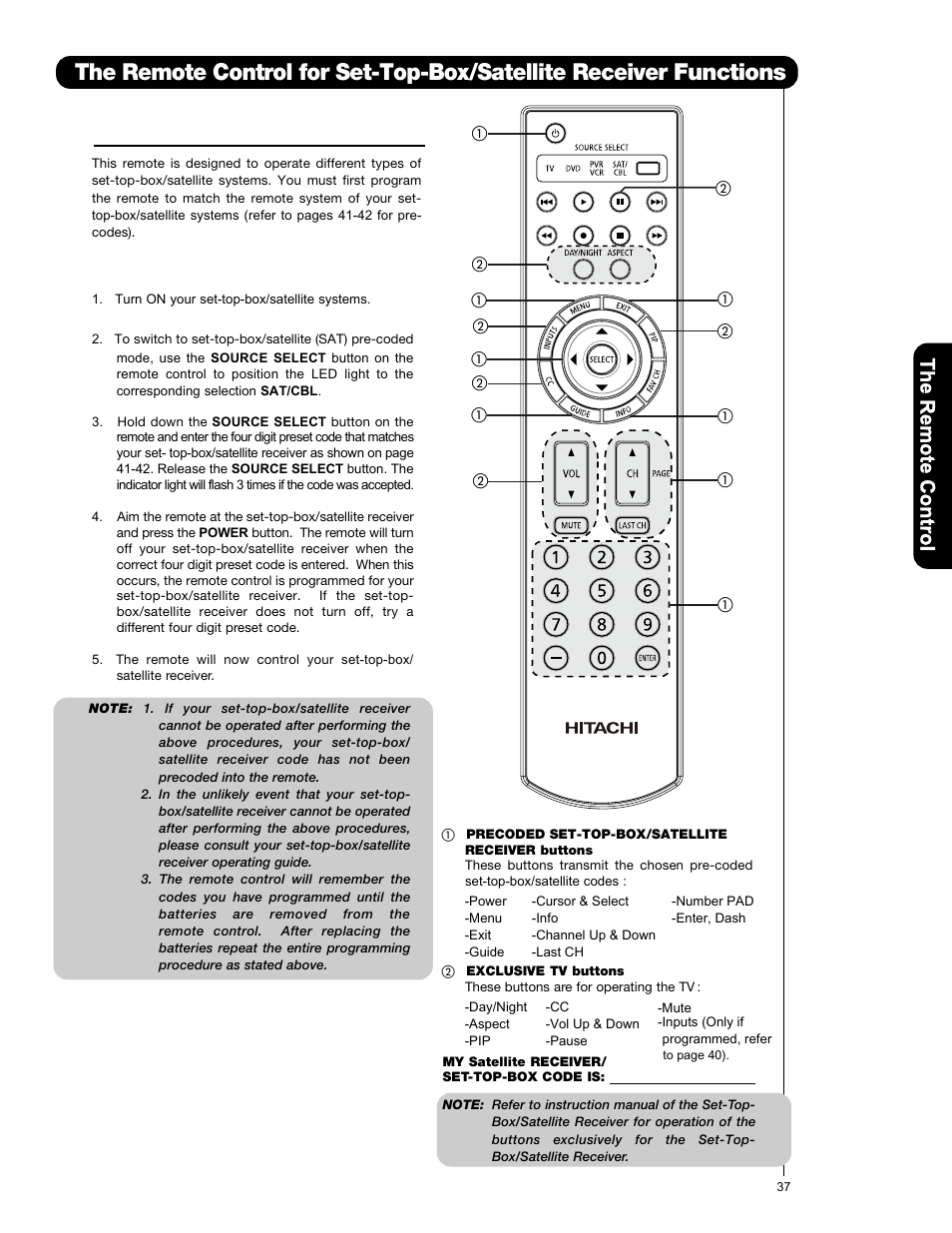 Hitachi P50V701 User Manual | Page 37 / 186