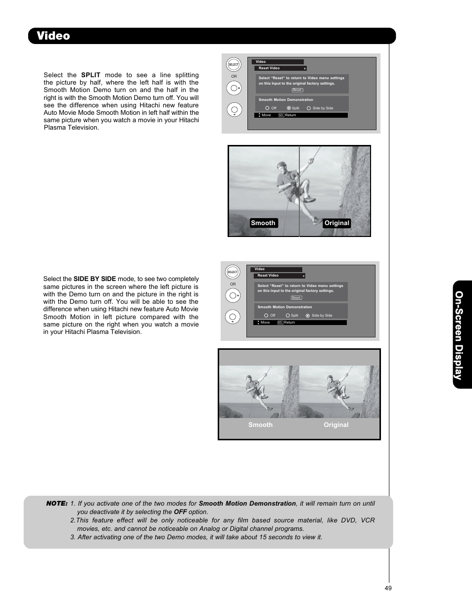 Video | Hitachi P50V701 User Manual | Page 49 / 186