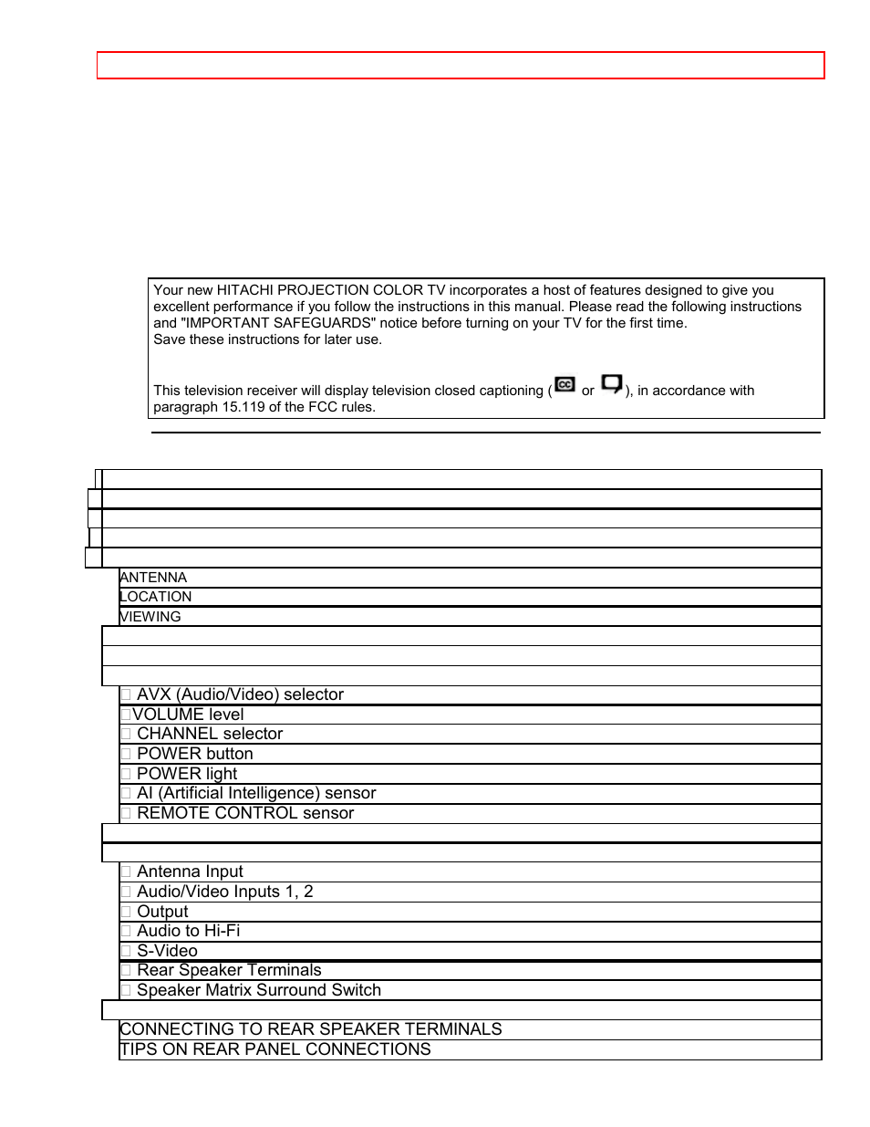 Hitachi 46EX3B User Manual | 38 pages