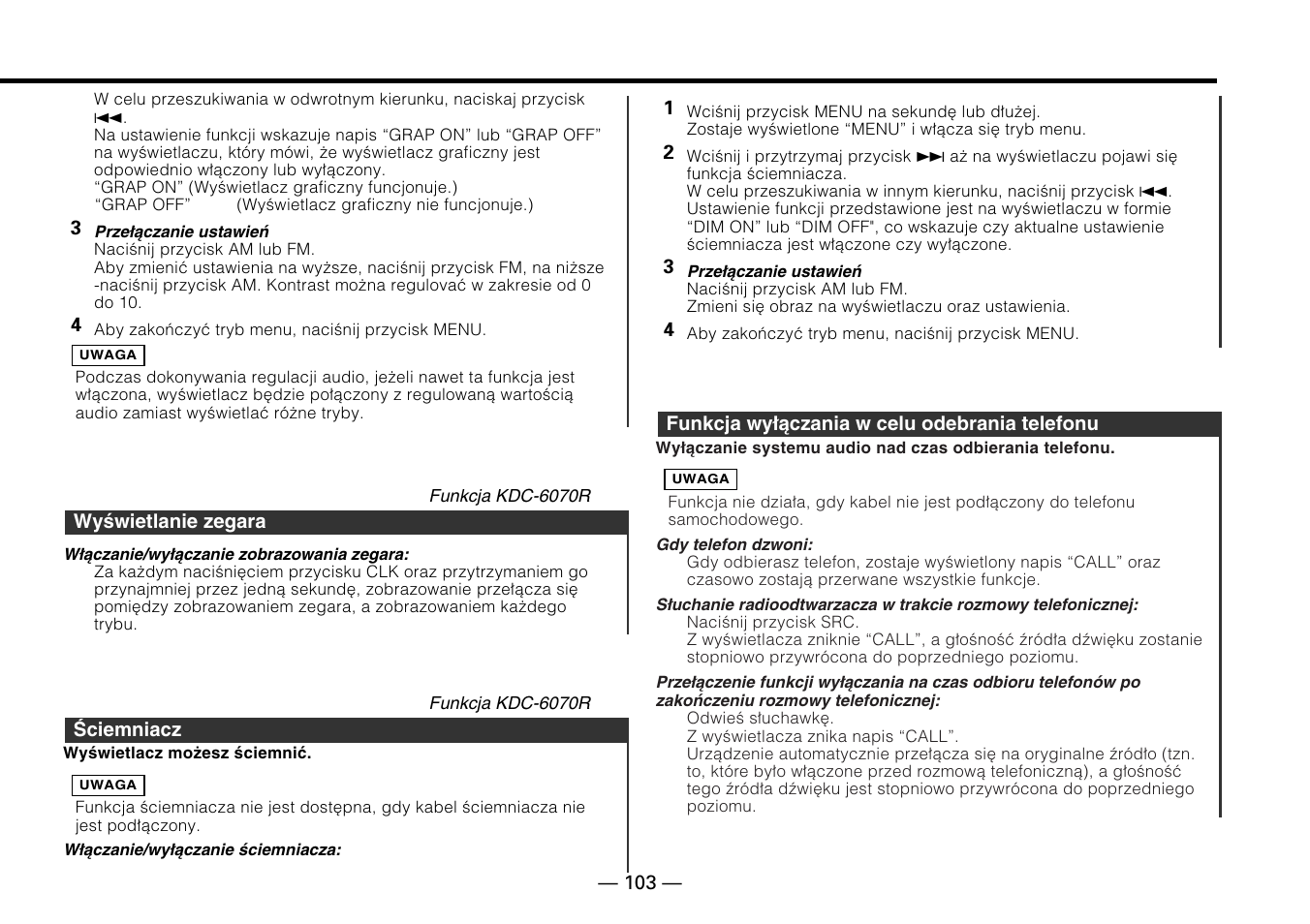 Kenwood KDC-5070R User Manual | Page 103 / 116