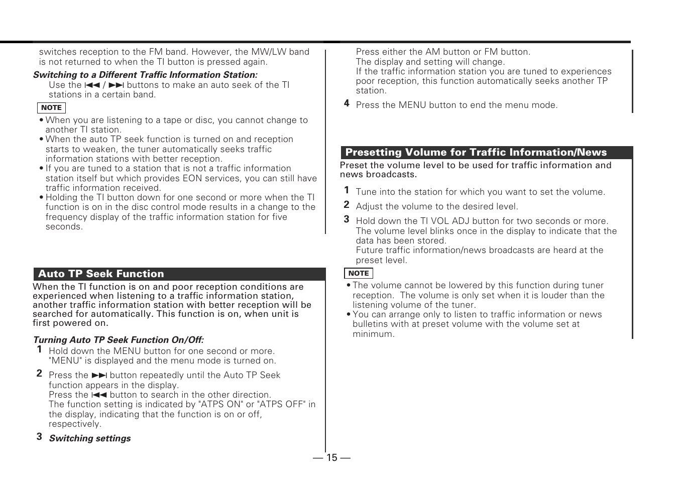 Kenwood KDC-5070R User Manual | Page 15 / 116