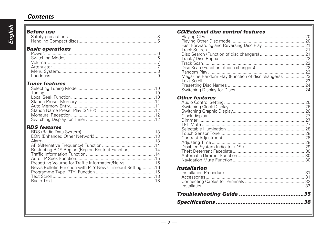 Kenwood KDC-5070R User Manual | Page 2 / 116