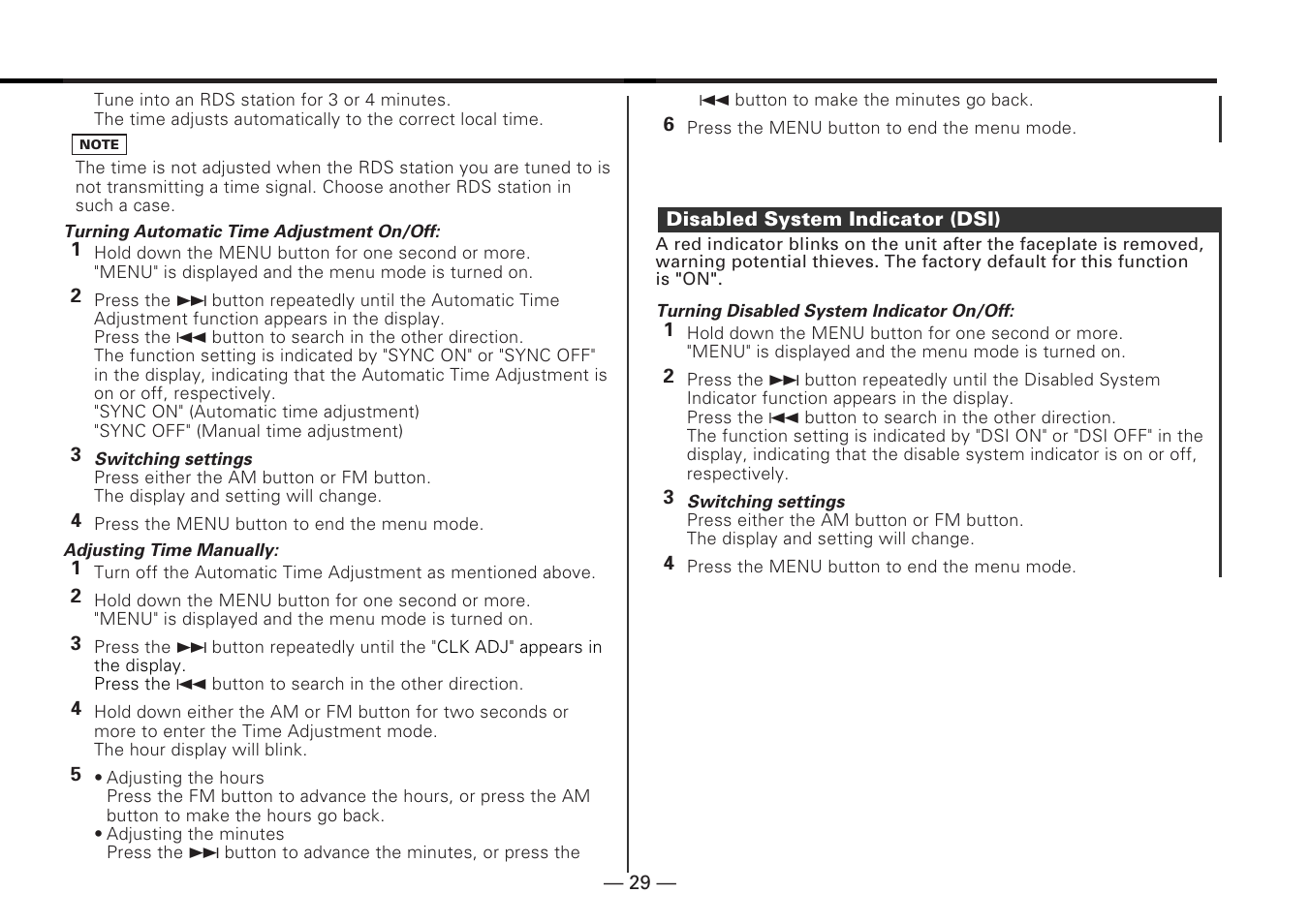 Kenwood KDC-5070R User Manual | Page 29 / 116