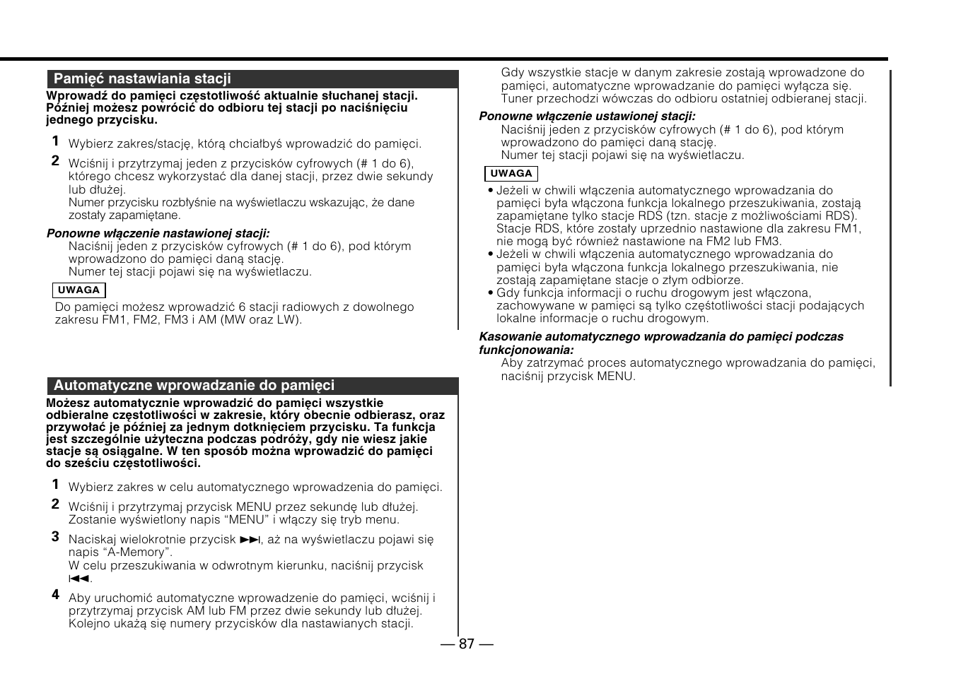 Kenwood KDC-5070R User Manual | Page 87 / 116