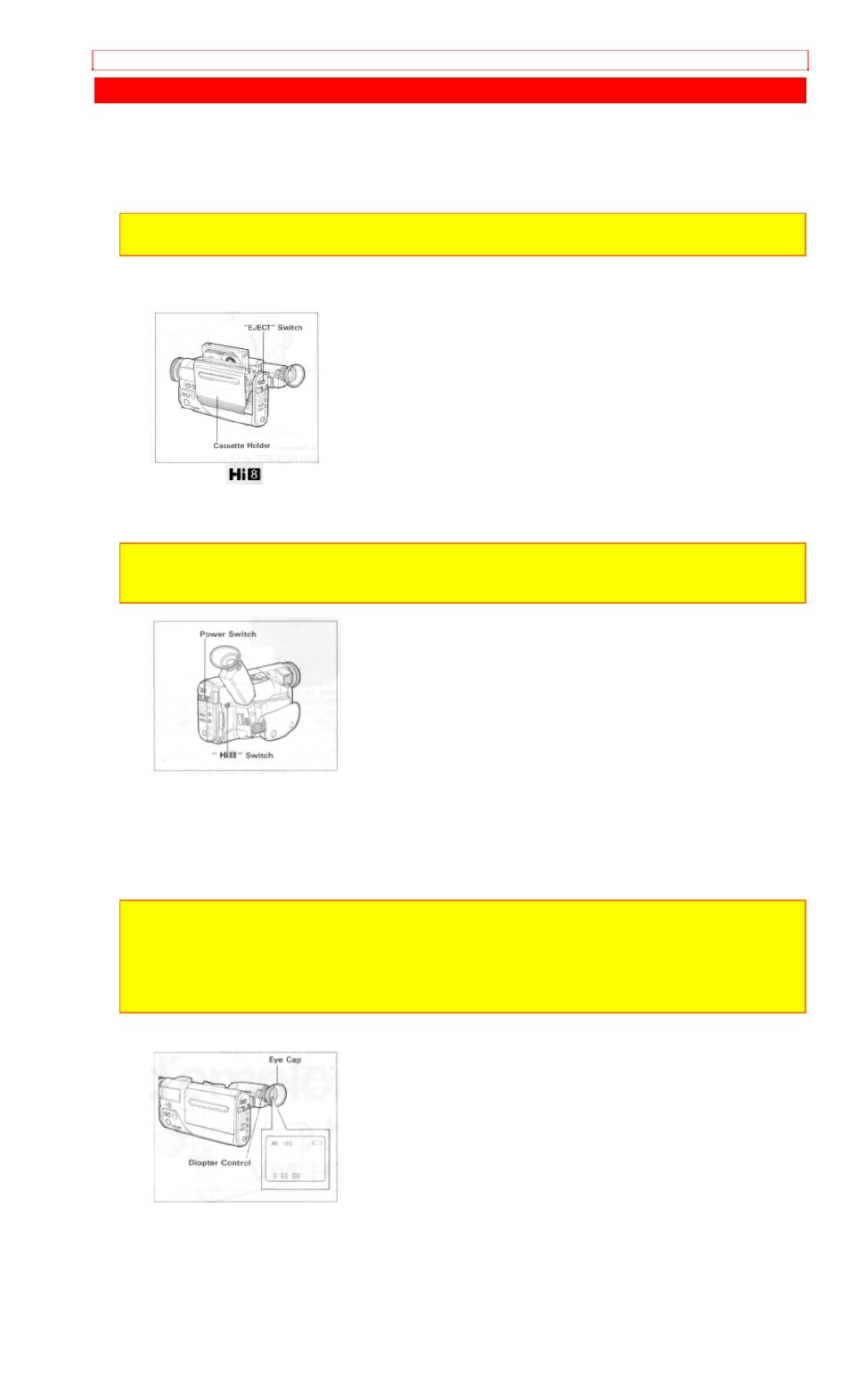 Making a sample camera recording | Hitachi VM-H38A User Manual | Page 17 / 53