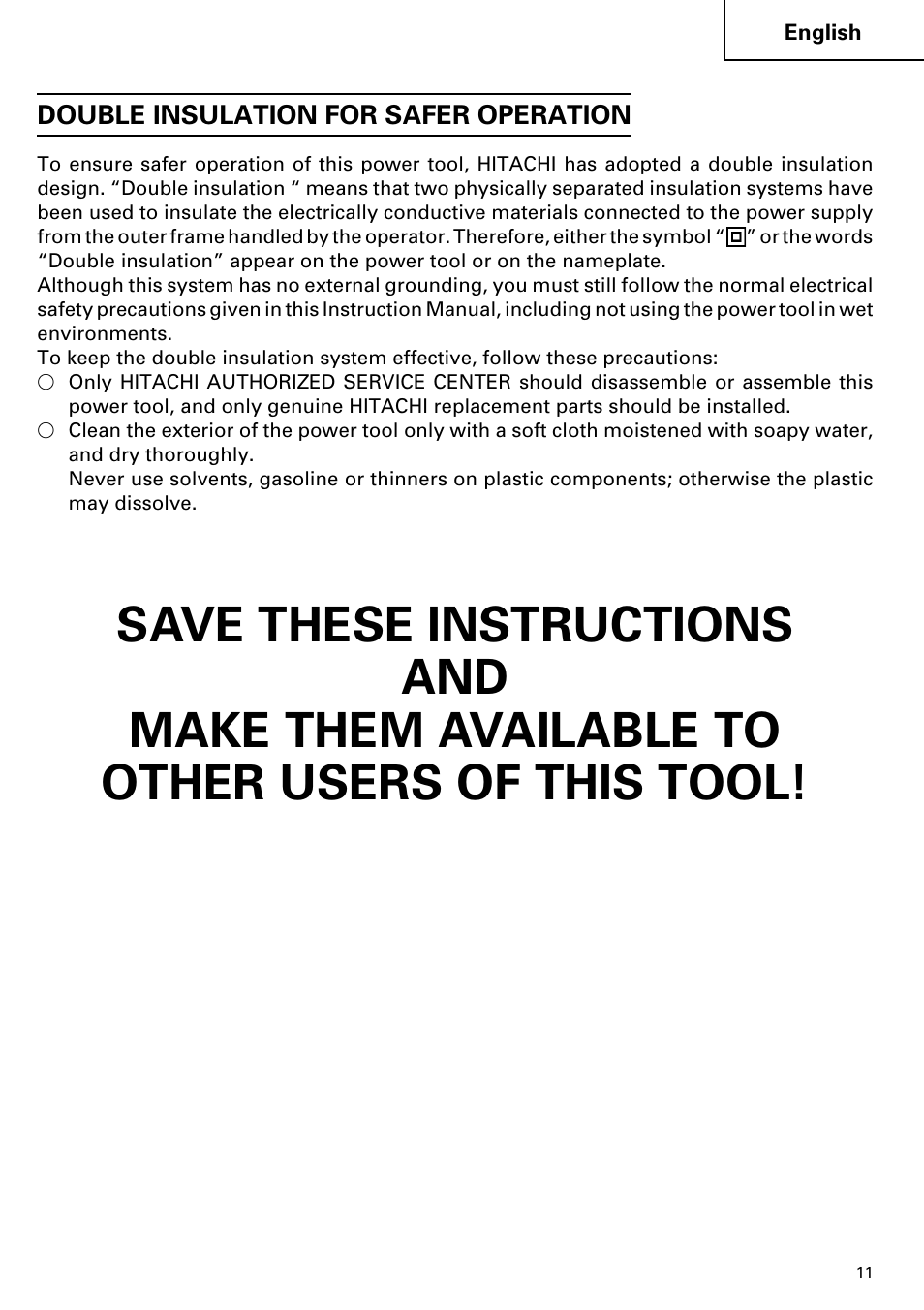 Hitachi C 7YA User Manual | Page 11 / 68