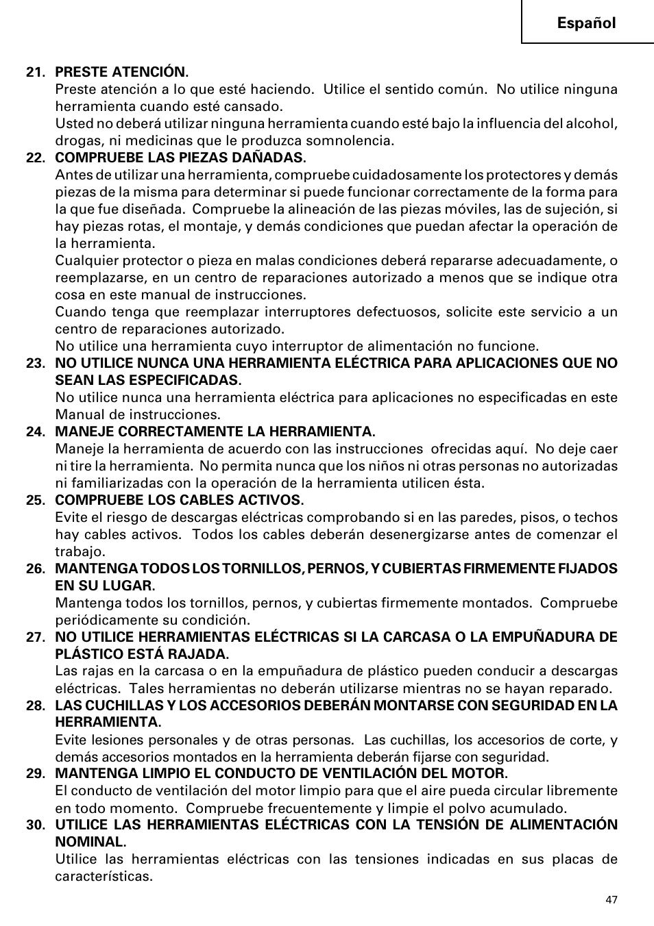 Hitachi C 7YA User Manual | Page 47 / 68
