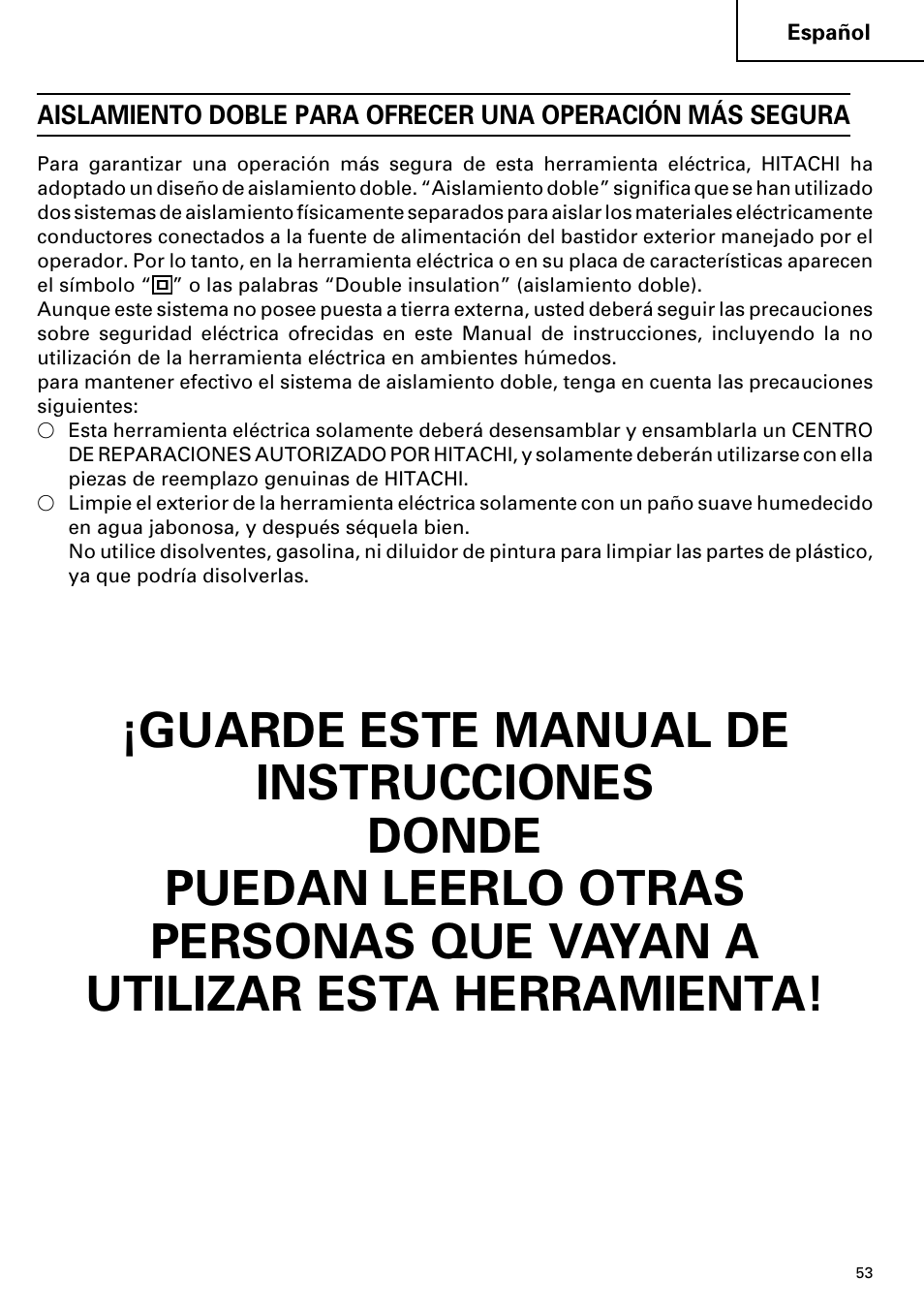 Hitachi C 7YA User Manual | Page 53 / 68
