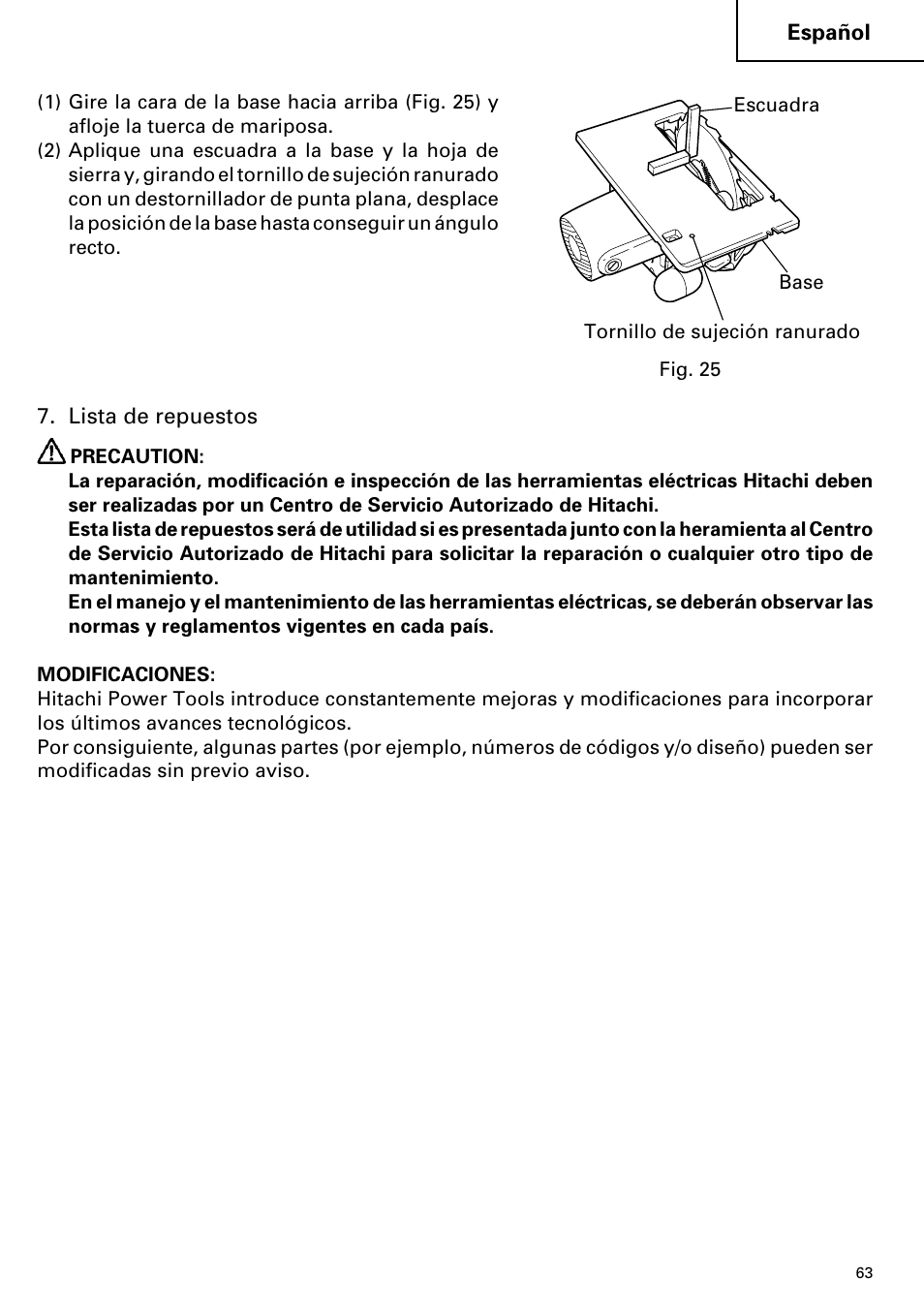 Hitachi C 7YA User Manual | Page 63 / 68
