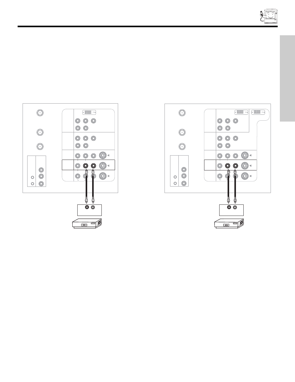 Connecting external video sources, First time use | Hitachi 65T500A User Manual | Page 15 / 80