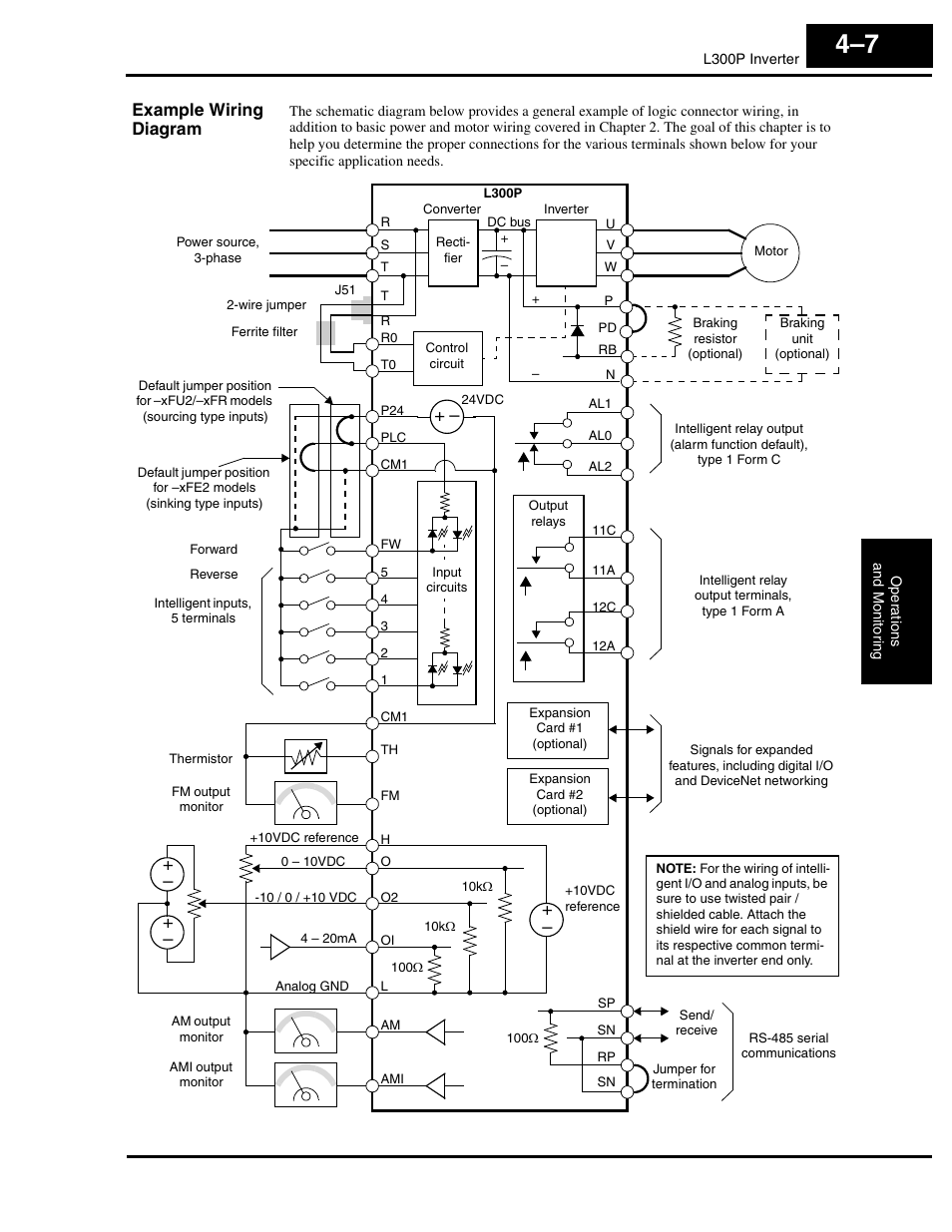 Example wiring diagram | Hitachi L300P User Manual | Page 137 / 264